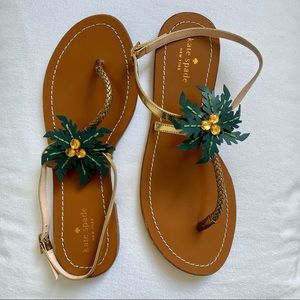 NWT Kate Spade Solana Palm Tree Sandals